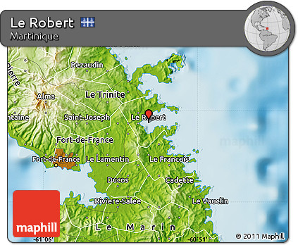 Physical Map of Le Robert