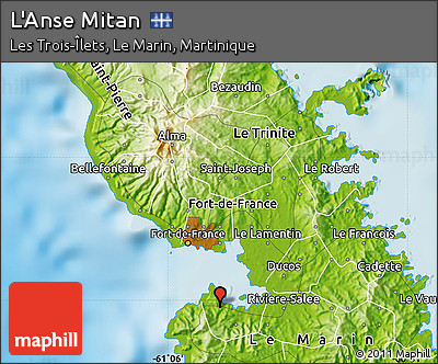 Physical Map of L'Anse Mitan