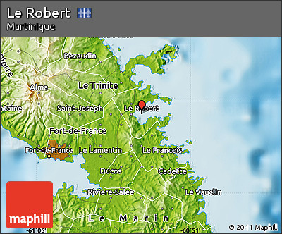 Physical Map of Le Robert