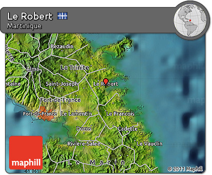 Satellite Map of Le Robert