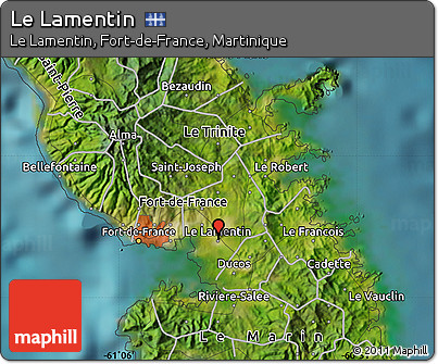 Satellite Map of Le Lamentin