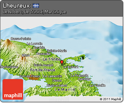 Physical Panoramic Map of Lheureux
