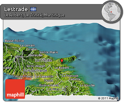 Satellite Panoramic Map of Lestrade