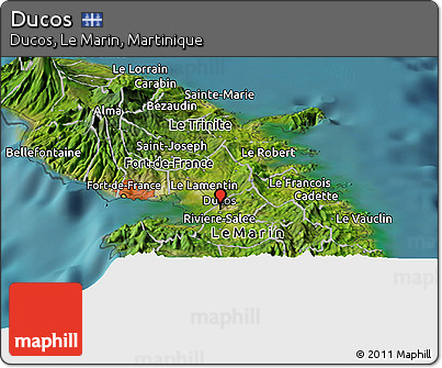 Satellite Panoramic Map of Ducos