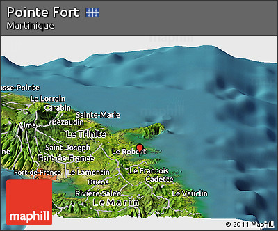 Satellite Panoramic Map of Pointe Fort