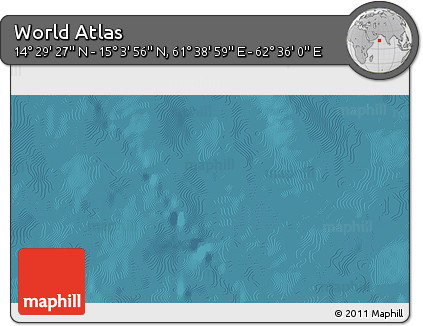 Satellite 3D Map of the Area around 14° 46' 42" N, 62° 7' 30" E