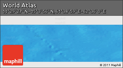 Physical Panoramic Map of the Area around 14° 46' 42" N, 62° 7' 30" E