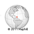 Outline Map of the Area around 14° 46' 42" N, 62° 49' 30" W, rectangular outline