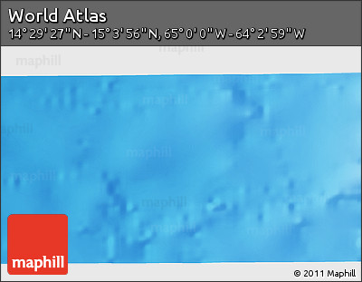 Physical 3D Map of the Area around 14° 46' 42" N, 64° 31' 30" W