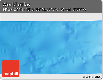 Physical 3D Map of the Area around 14° 46' 42" N, 64° 31' 30" W