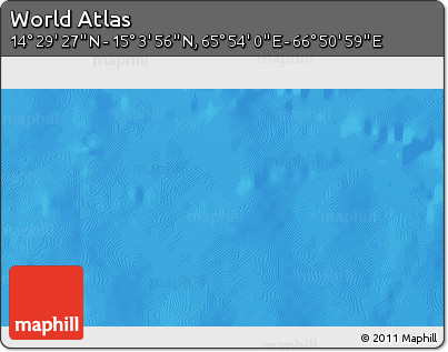 Physical 3D Map of the Area around 14° 46' 42" N, 66° 22' 30" E