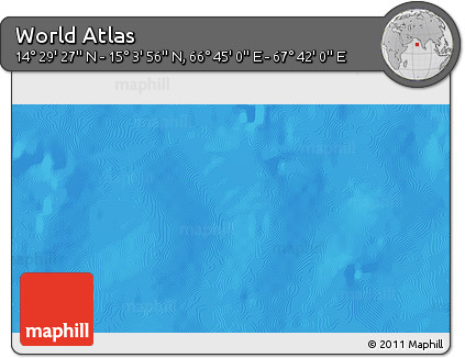 Physical 3D Map of the Area around 14° 46' 42" N, 67° 13' 29" E