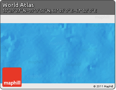 Physical 3D Map of the Area around 14° 46' 42" N, 67° 13' 29" E