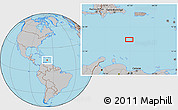 Gray Location Map of the area around 14° 46' 42" N, 67° 55' 30" W