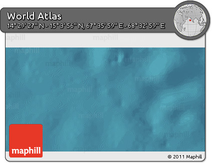 Satellite 3D Map of the Area around 14° 46' 42" N, 68° 4' 29" E