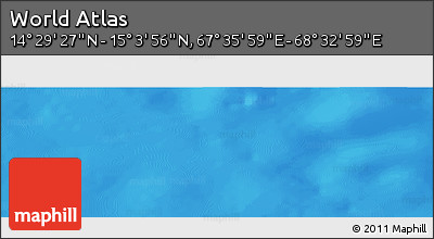 Physical Panoramic Map of the Area around 14° 46' 42" N, 68° 4' 29" E