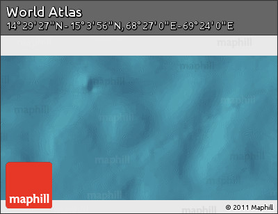 Satellite 3D Map of the Area around 14° 46' 42" N, 68° 55' 30" E