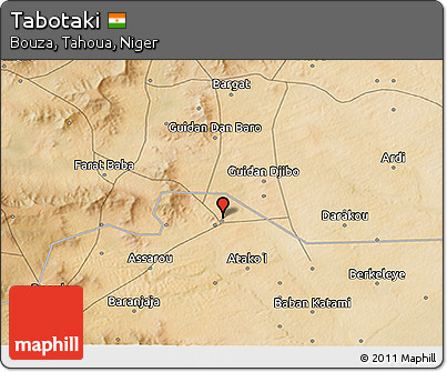 Satellite 3D Map of Tabotaki