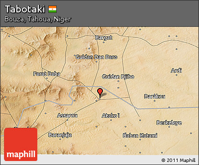Satellite 3D Map of Tabotaki
