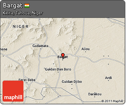 Shaded Relief 3D Map of Bargat