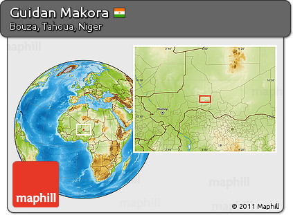 Physical Location Map of Guidan Makora