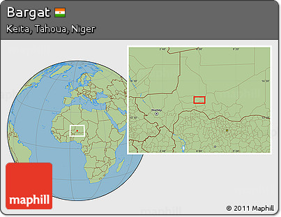 Savanna Style Location Map of Bargat