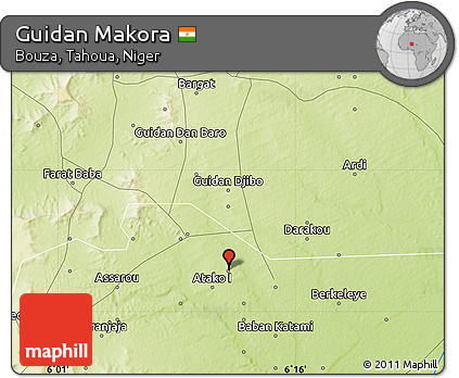 Physical Map of Guidan Makora