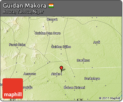 Physical Map of Guidan Makora