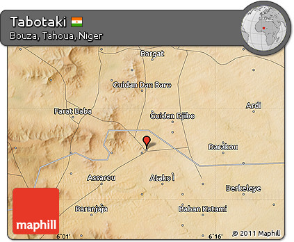 Satellite Map of Tabotaki