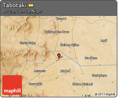 Satellite Map of Tabotaki