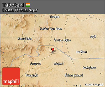 Satellite Map of Tabotaki