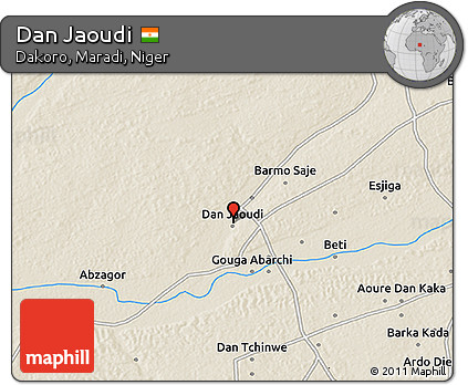 Shaded Relief 3D Map of Dan Jaoudi