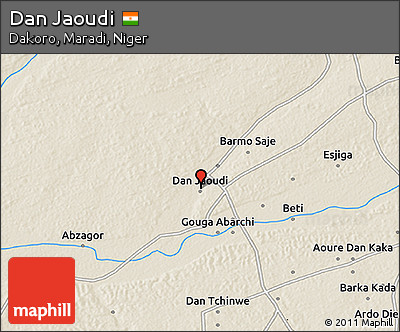 Shaded Relief 3D Map of Dan Jaoudi