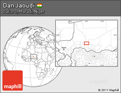 Blank Location Map of Dan Jaoudi