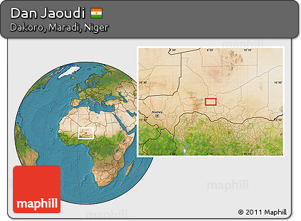 Satellite Location Map of Dan Jaoudi
