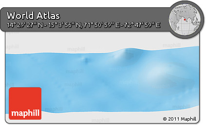 Physical Panoramic Map of the Area around 14° 46' 42" N, 72° 19' 29" E
