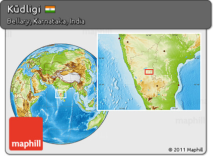 Physical Location Map of Kūdligi