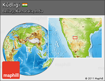 Physical Location Map of Kūdligi