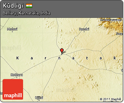 Physical Map of Kūdligi