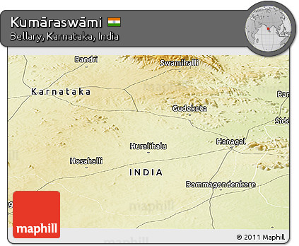 Physical Panoramic Map of Kumāraswāmi