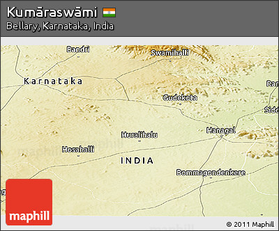 Physical Panoramic Map of Kumāraswāmi