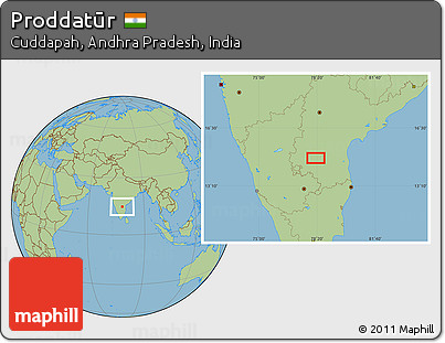Savanna Style Location Map of Proddatūr