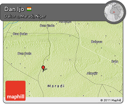 Physical 3D Map of Dan Ijo