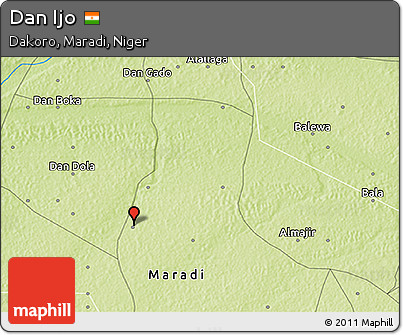 Physical 3D Map of Dan Ijo