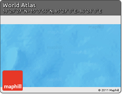 Physical 3D Map of the Area around 14° 46' 42" N, 85° 55' 30" E