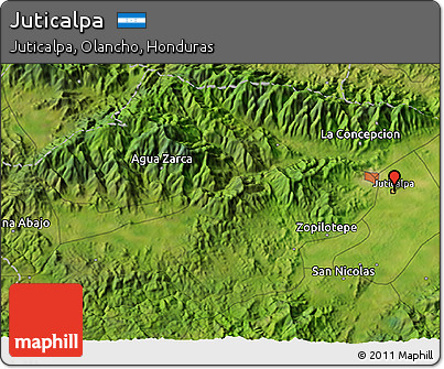 Satellite 3D Map of Juticalpa