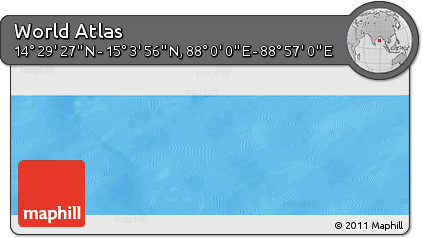 Physical Panoramic Map of the Area around 14° 46' 42" N, 88° 28' 29" E