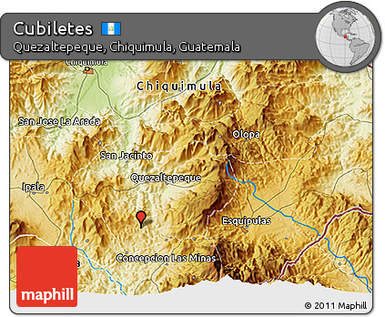 Physical 3D Map of Cubiletes