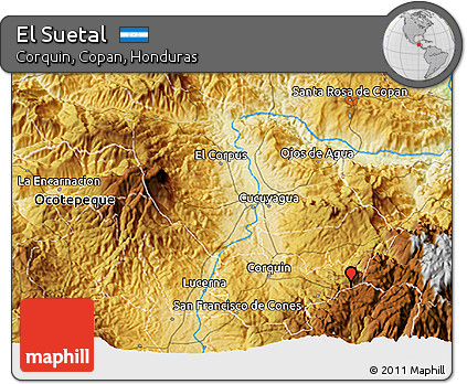 Physical 3D Map of El Suetal