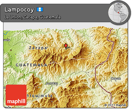 Physical 3D Map of Lampocoy